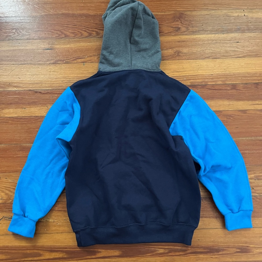 Blue and blue hoodie